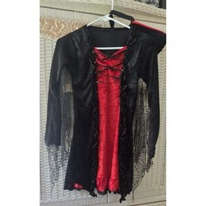 Lace Vampiress Vampire CHILD Girls Costume NEW Dress Lg Sz  12-14 Halloween